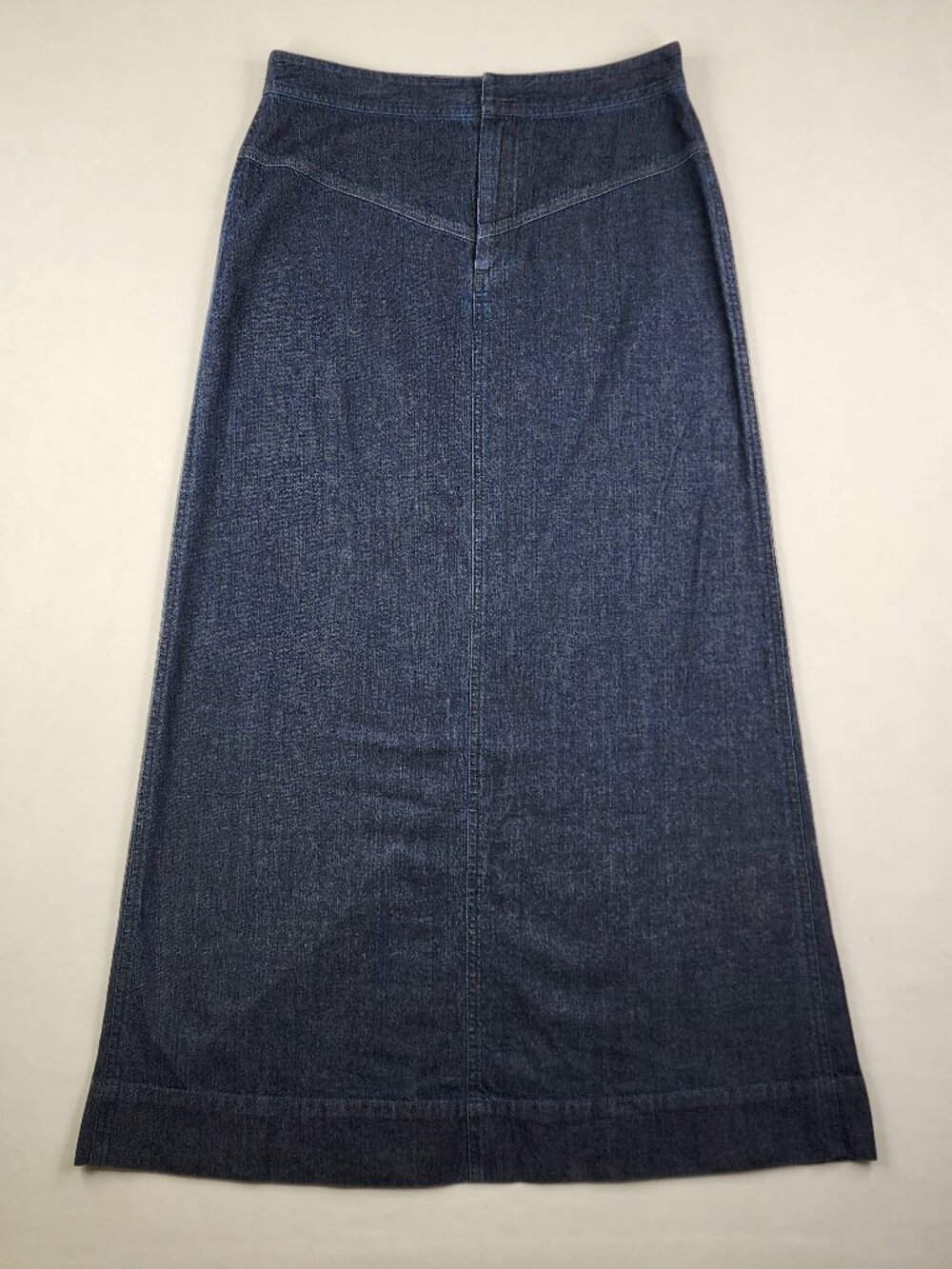 Banana Republic Factory Woman's 6 Denim Split-Back Maxi Skirt Tall Dark Wash